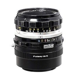 Fotasy Manual Nikon Lens to Sony E-Mount Adapter, Nikon F E Mount Adapter, Sony FE Nikon Adapter, fits Sony NEX-7 a3000 a3500 a5000 a5100 a6000 a6100 a6300 a6400 a6400 a6500 a6600 A7 A7R A7S I II III