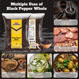 Rani Black Pepper Whole (Peppercorns), Premium MG-1 Grade 28oz (1.75lbs) 800g ~ All Natural | Gluten Friendly | Non-GMO | Kosher | Product of Vietnam | Perfect size for Grinders!