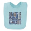 GRAPHICS & MORE Blue Computer Motherboard Processor CPU Baby Bib
