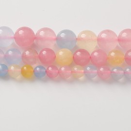 JIANJING 60pcs 6mm Morgan Round Beads Natural Gemstone Beads Crystal Energy Gemstone Beads Jewelry Making 15""