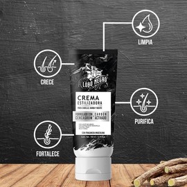 Crema Estilizadora Lobo Negro con Carbón Activado Y Cencagrow 150 ml.