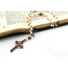 Anglican Prayer Beads with Cream Pearls and Celtic Cross in
