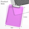 Piasoenc 2 Pack Plastic Clipboards, Translucent Ruler Clip Board with