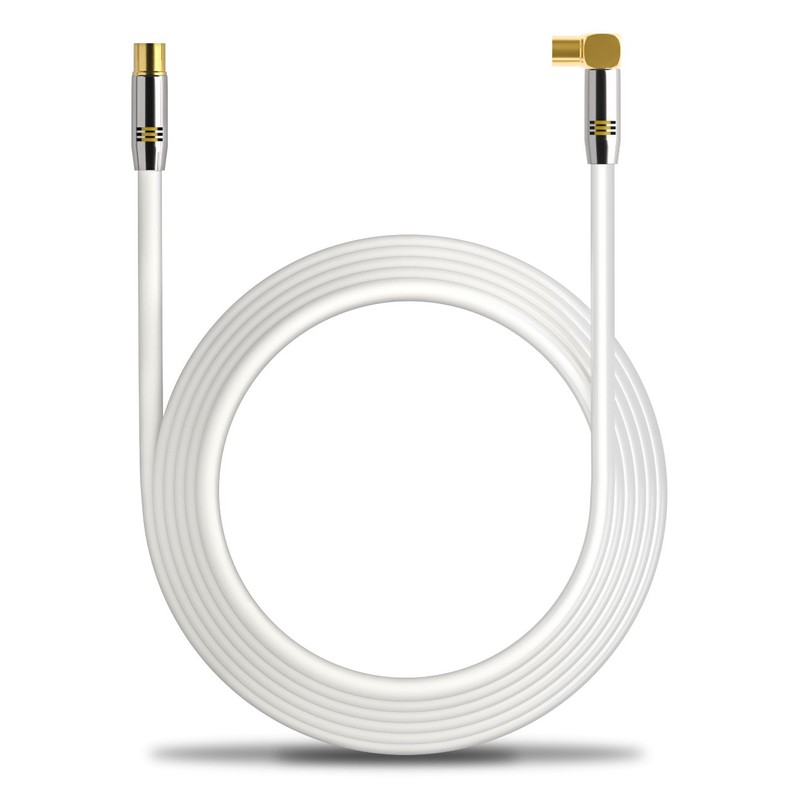 Deleycon TV Cable - Straight Plug / Socket 90° -