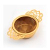 3 Pieces Gold Empress Tea Strainers with Drip Bowls, Mesh