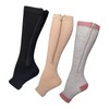 3 Pairs Zipper Compression Socks Nylon Open Toe Compression Socks
