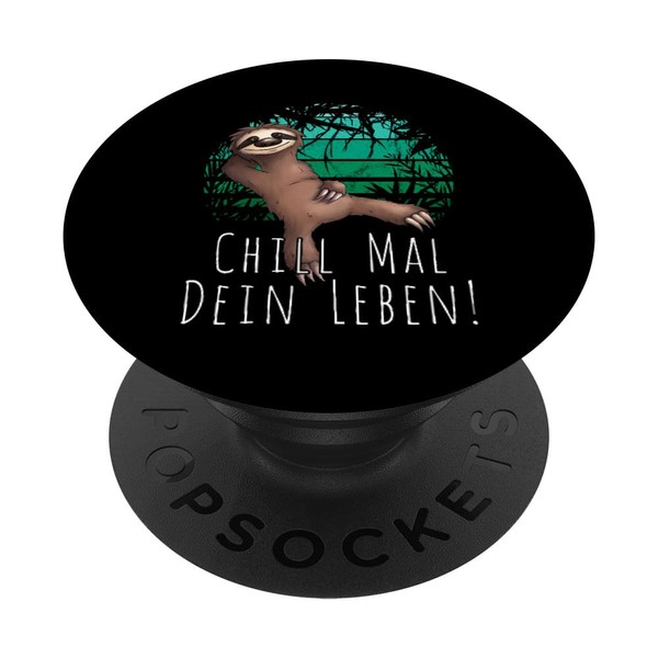 Retro Jungle Chill Mal Dein Leben Sloth - PopSockets Extendable