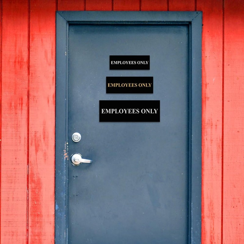 All Quality Basic Employees Only Wall or Door Sign -
