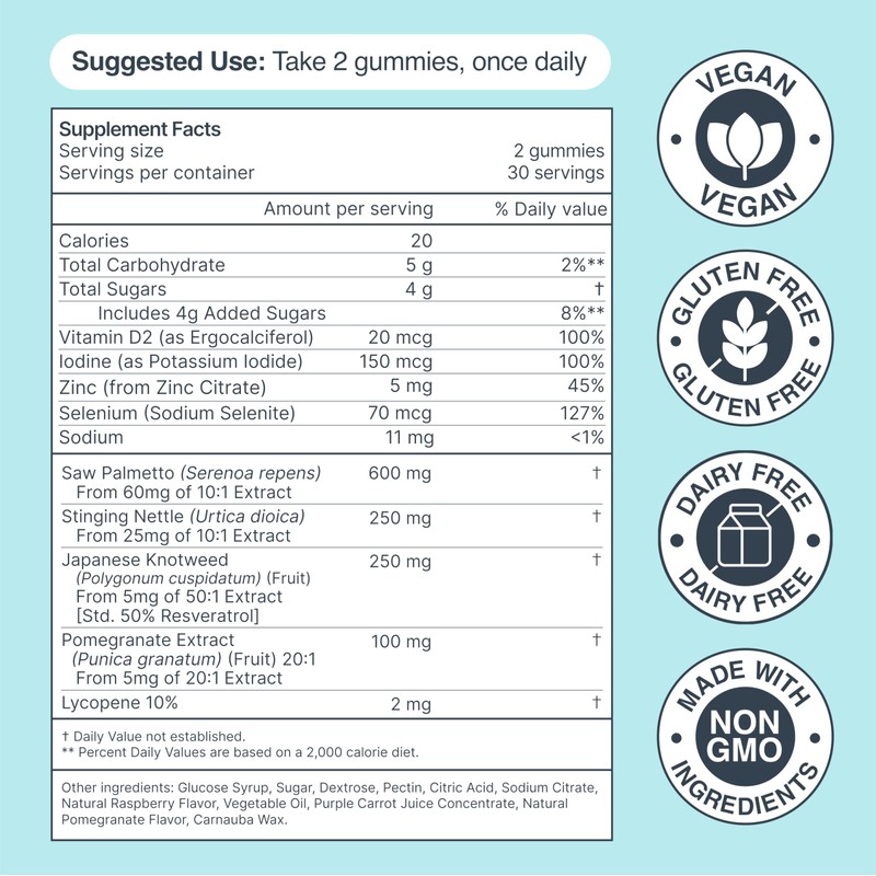 Habit + Habitat Prostate Shield Gummies - Men's Prostate Health