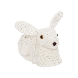 C&F Home Decorative Spring Easter Animal Figurine 8.5 Inch Polyester Rope Resting Woven Bunny Rabbit