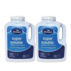 BioGuard Super Soluble Chlorine, 5 lb, Pack of 2, Granular Stabilized Chlorinator, Quick-Dissolving, Restores Water Clarity & Contains Sunshield Protection