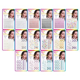 TouchUps Bling Crystal Gem Rhinestone Body Stickers Make Up Body Art Nails Decoration Huge 1,700+ Total Stickers Gems