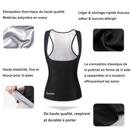 Junlan Corset Women's Slimming Sweat Belt for Slimming Bodyshape Women's Training Vest Fitness Tank Top, black