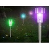 Stainless Steel Solar Garden Light Rainbow Silver