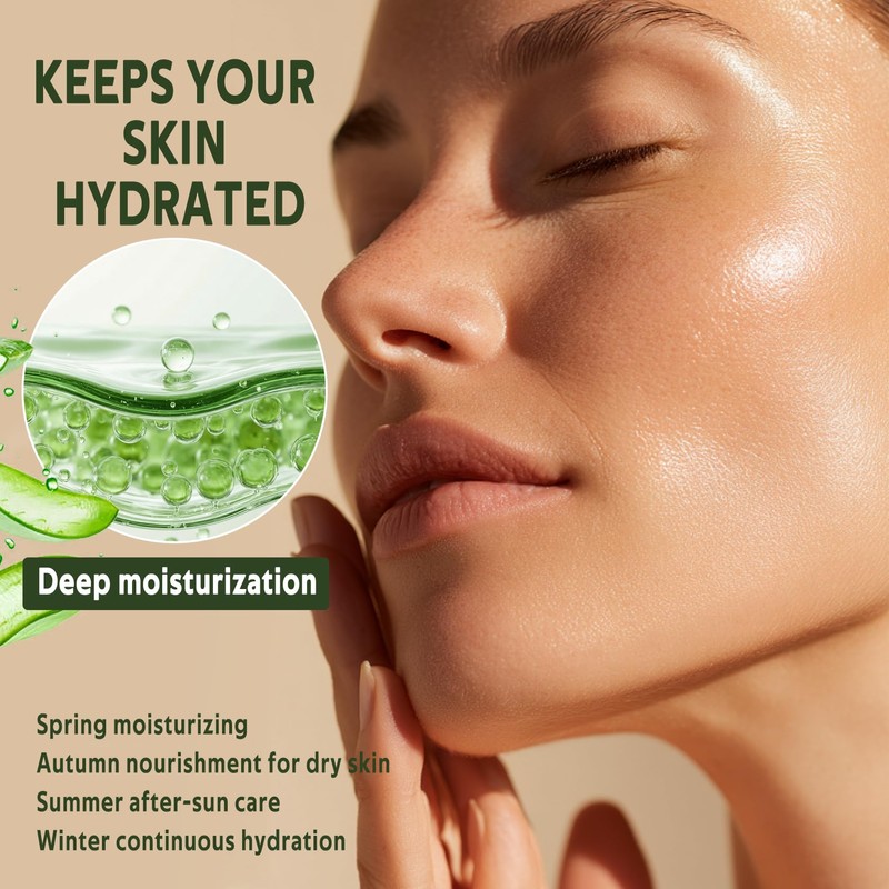 3PCS Aloe Vera Gel,Pure Aloe Vera Moisturizer,Soothing Aftersun Gel