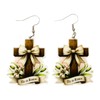 He Is Risen Cross Earrings