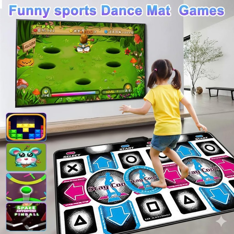 Dance Mat for Kids, Double Dancing Mat with Interactive Dance