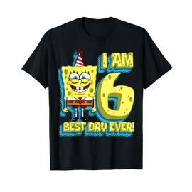Mademark x SpongeBob SquarePants - SpongeBob SquarePants Birthday I am 6 Best Day Ever T-Shirt