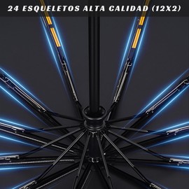 MXCOCO Paraguas Plegable Automático, Paraguas de Bolsillo para Lluvia y Sol, Sombrilla Plegable Grande Resistente al Viento y Lluvia con Protección UV, Portátil para Hombres y Mujeres