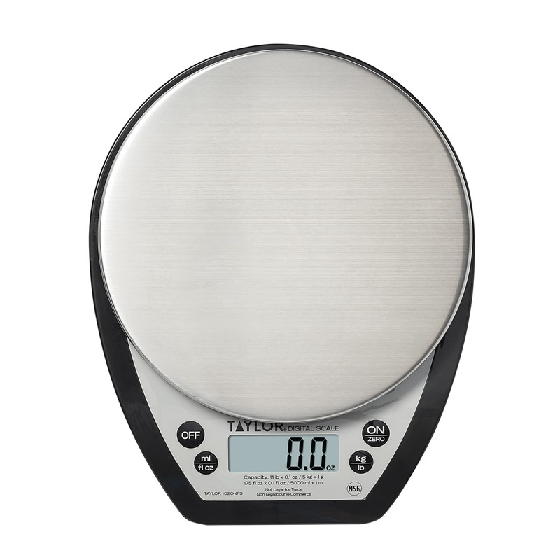 Taylor 1020NFS Compact Digital Scale, Multi-Functional Food Scale for Precise