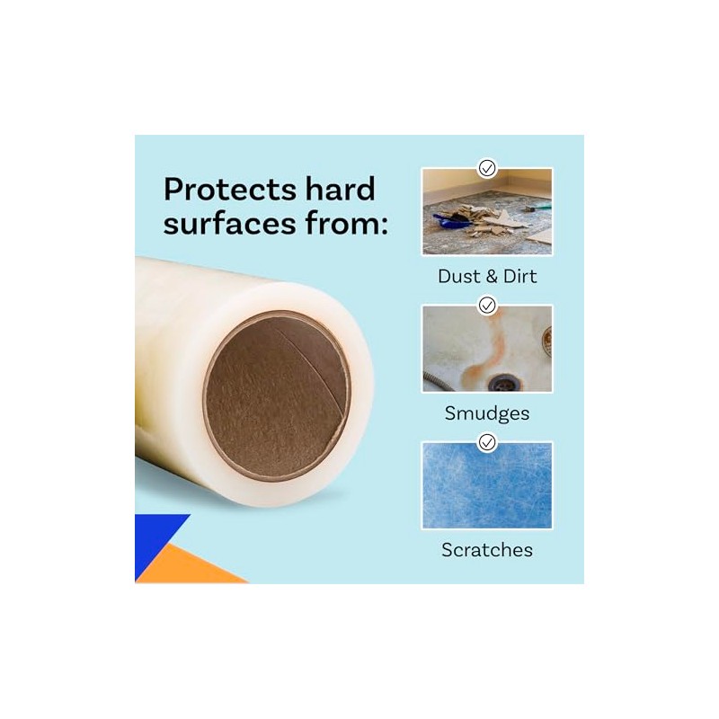 TapeManBlue Multi-Surface Protection Film, 6 inch x 100' Roll, Removable
