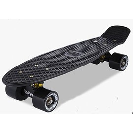 LMAI 22'' Cruiser Skateboard Graphic Mini Complete Skateboard (Black)