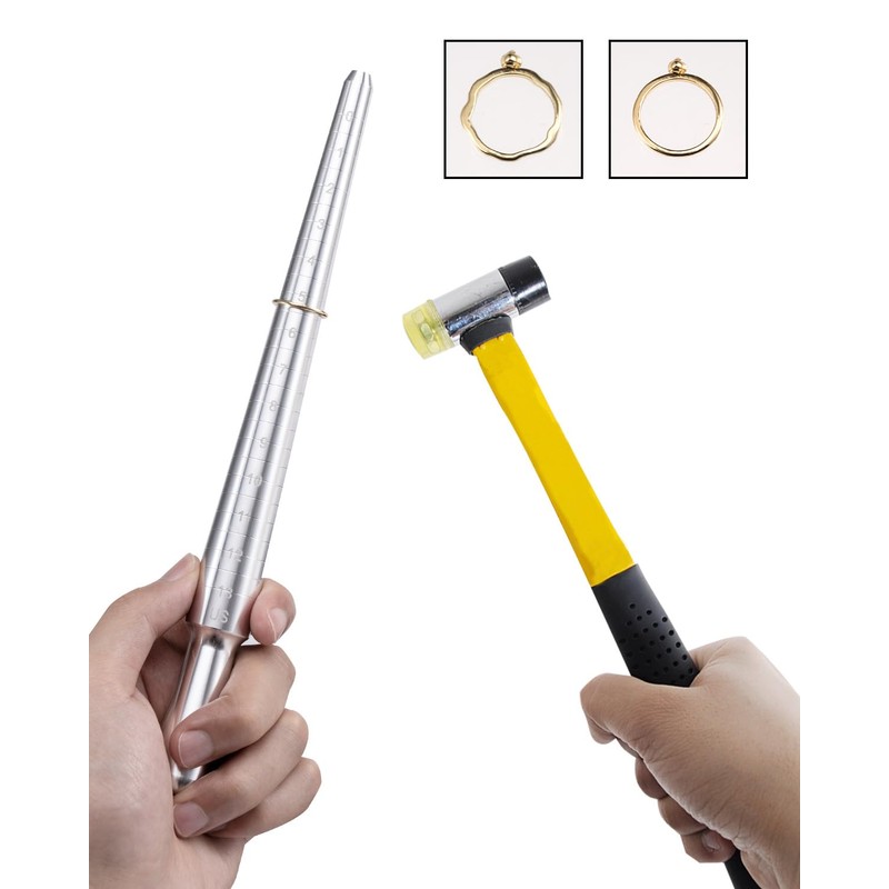 Meowoo Ring Sizer Madrel, Solid Aluminum Mandrel for Ring Measurer