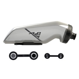 XLC Bicycle Water Bottle: The XLC MRS Set MR-S14 with Adapter for Existing MRS Rail MY2021 on the Wheel, Adapter for Fidlock and Water Bottle, 650 ml