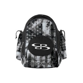 Boombah Tyro Baseball/Softball Bat Backpack - 20" x 15" x 10" - USA Old Glory Black Ops Black/Charcoal/White
