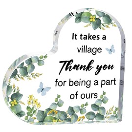 Funnli Thank You Gifts Acrylic Plaque, Appreciation Gifts for Women Men Nurse Teacher Coworker Boss Volunteer Bus Driver Dispatcher, Retirement Farewell Gifts Keepsake Paperweight