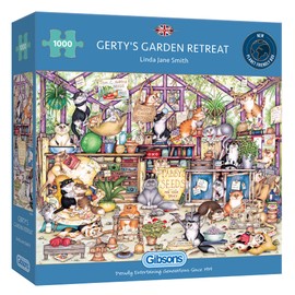 Gerty's Garden Retreat 1000 Piece Jigsaw Puzzle | Sustainable Puzzle for Adults | Premium 100% Recycled Board | Great Gift for Adults | Gibsons Games