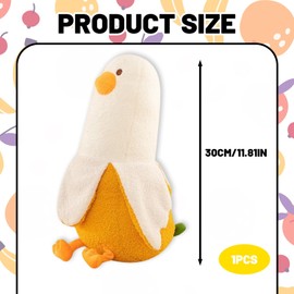 Chicken Banana Duck Plush, Soft Teddy Stuffed Animal for Adults and Kids, Fun Stress Relief Toy, 30cm Banana Duck Squishmallow for Home Decor, Gifts