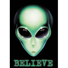 Toland Home Garden 1112712 Believe Alien UFO Flag, Double Sided for Outdoor UAP House Yard Decoration