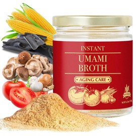 Instant Umami Broth Powder Aging Care 4.23oz (120g) by Aki Foods Japan – Natural Kombu & Vegetable Broth | No MSG, No Artificial Additives, Plant-Based Soup Stock | Product of Japan