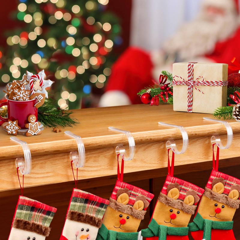 Christmas Stocking Holders for Mantle Set of 16, Lightweight Stocking