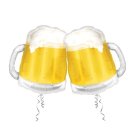 Set of 2 Foaming Beer Mug 23" Foil Party Balloons