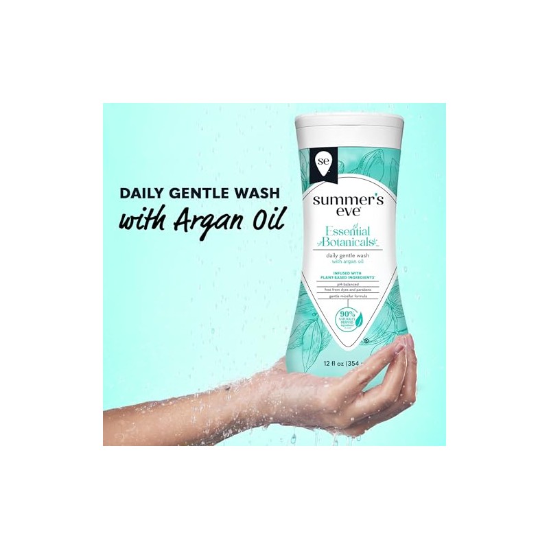 Summer's Eve Essential Botanicals Gentle Wash with Argan Oil, Removes