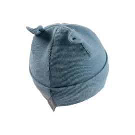 Sterntaler Beanie Ears, Beanie Boys with Fine Rib Pattern, Envelope and Ears, Baby Hat Made of Merino Wool with Velcro Fastening, Lightweight Hat for Babies, grey