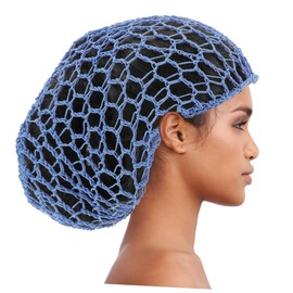 Healeved 6pcs Hair Net for Women Sleep Cap Crochet Design Soft Rayon Knit Hat Hair Wrap for Sleep Bun Support