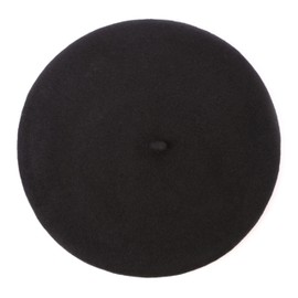 Elosegui Basque Beret 1858 Black 100% Merino Wool with Bathrobe, black