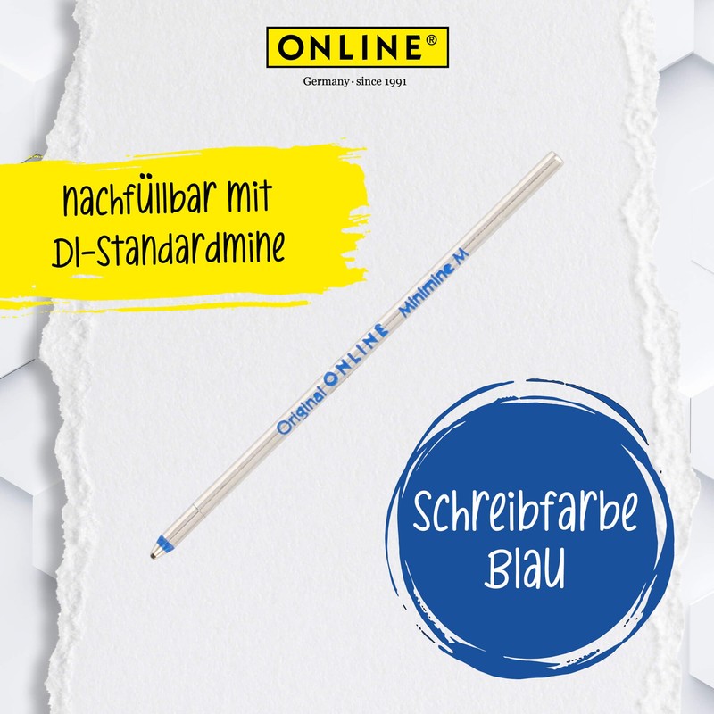 Onlinen Hexagon Stylus Ballpoint Pen, White, Hexagonal Ballpoint Pen Made