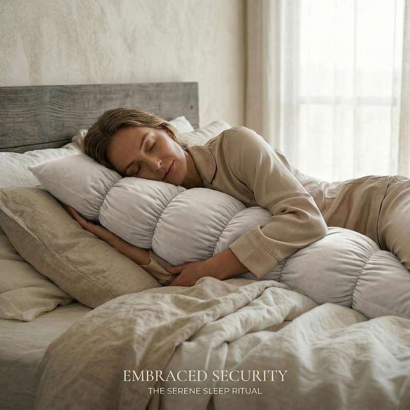 Ailuteie Pat. Pend. Long Bed Pillow for Adults and Side