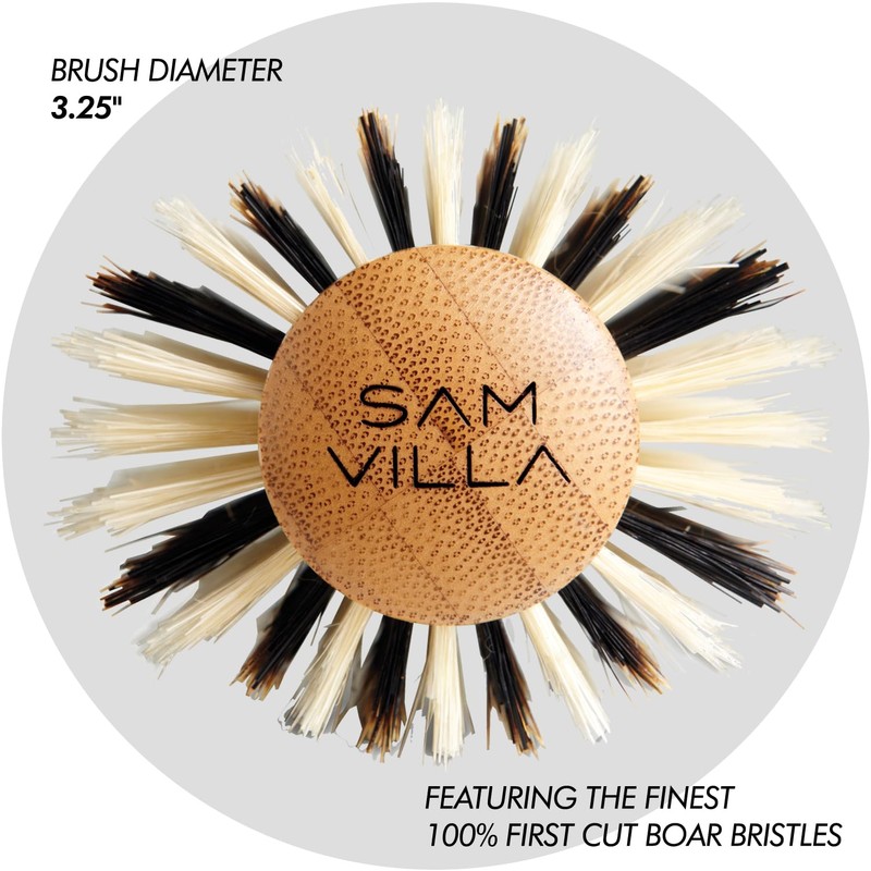 Sam Villa Signature Series Oval Nylon & Boar Bristle Round