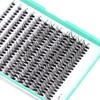 BODERMINCER 10 Root 60pcs 8-10-12-14-16mm Mixed Black Handmade False Eyelashes
