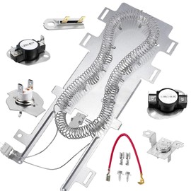 8544771 Dryer Heating Element for Whirlpool,maytag,kenmore,Included 279973 Dryer Thermal Cut-Off Fuse Kit & 3392519 Dryer Thermal Fuse & 279816 Dryer Thermal Cut-off Kit, Dryer Part Replacement