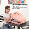Sturdy 3-Ring Zipper Binder with Shoulder Strap for School –
