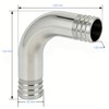 Closmos 304 Stainless Steel 90 Degree Elbow Hose Barb Fitting,