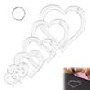 6Pcs Acrylic Quilting Templates Set, Transparent Heart Cutting Ruler with