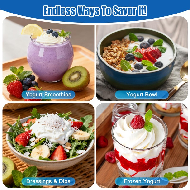 Probiotic Yogurt Maker with 48H Time and 68-127℉ Temp Control,