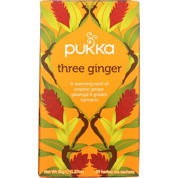 Pukka Herbal Tea Organic Three Ginger, 20 ct